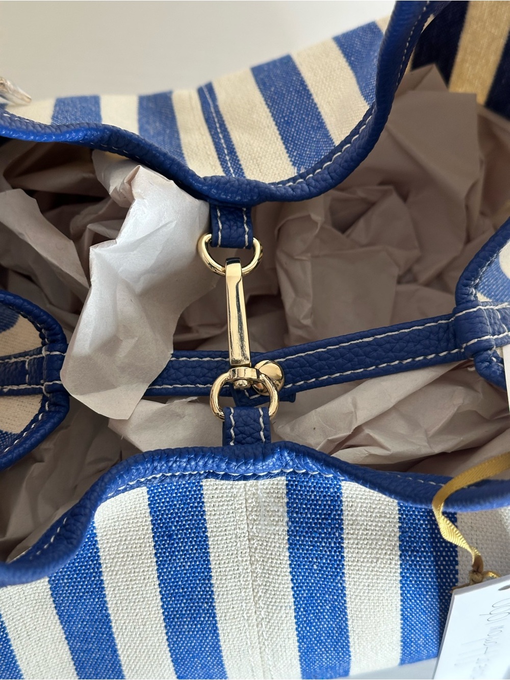 House of Harlow 1960 Blue Stripe Shoulder Bag NWT - Picture 4 of 4